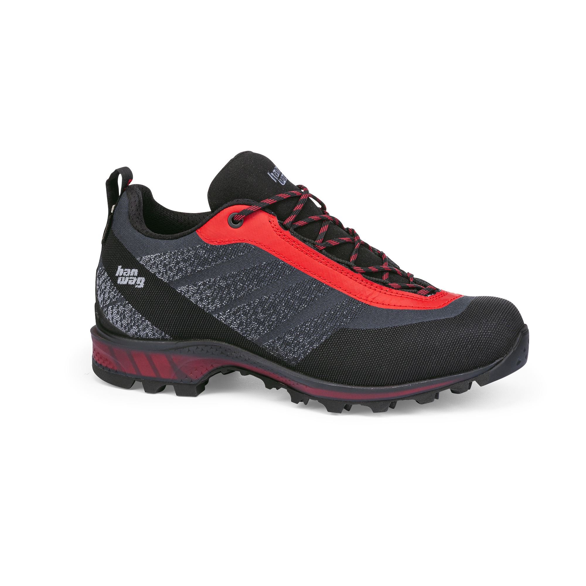 Hanwag Men's Ferrata Light Low GTX Mountaineering Shoes Black/Red NZKDH7015